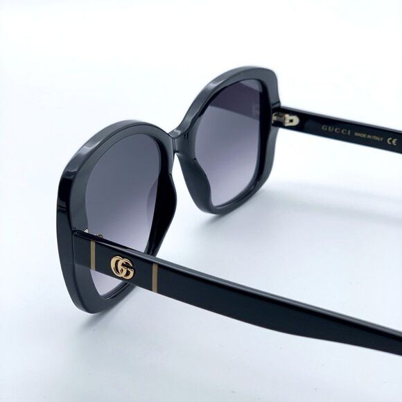 ЄNEW Gucci GG0762S  001 Black Gray Gradient Square Women Sunglasses - Picture 8 of 13